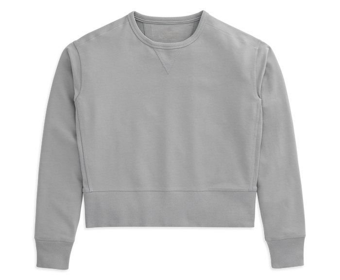 Monument | Front view of Ace Women’s Crew Neck Sweatshirt in Monument