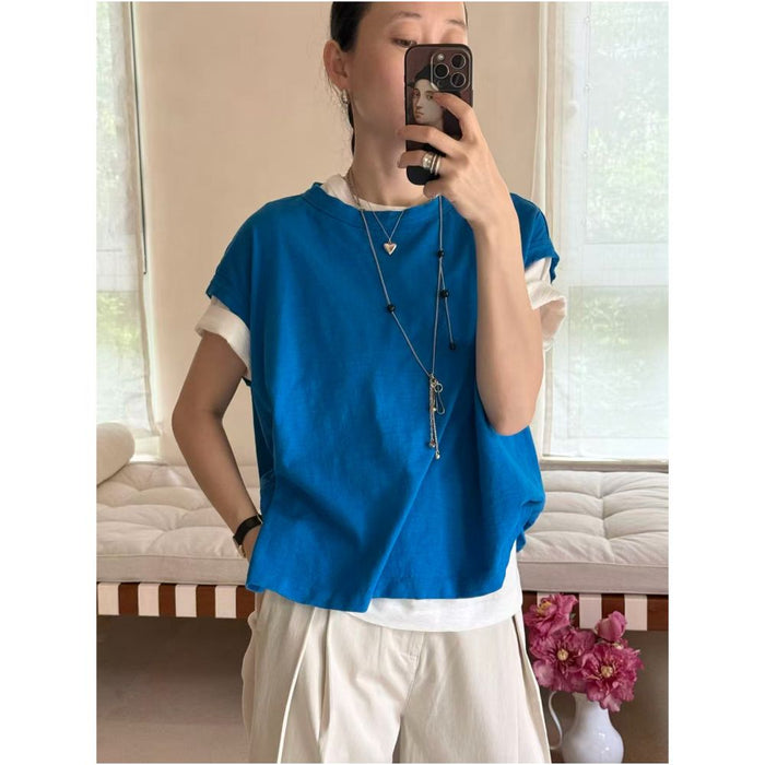 MINUIT 2026 S S 100 Cotton Slub Cotton Washed Sleeveless Basic T Shirt image 0