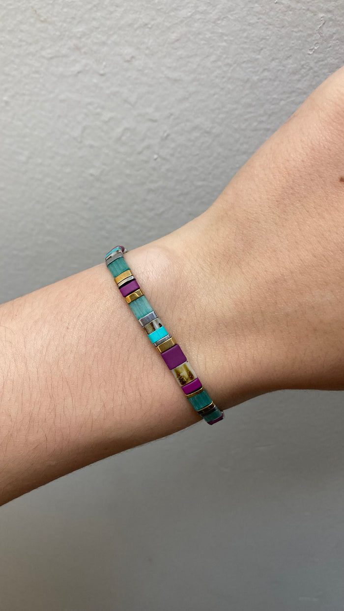Turquoise and Purple