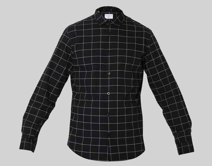 Black Check Full Sleeves Shirt