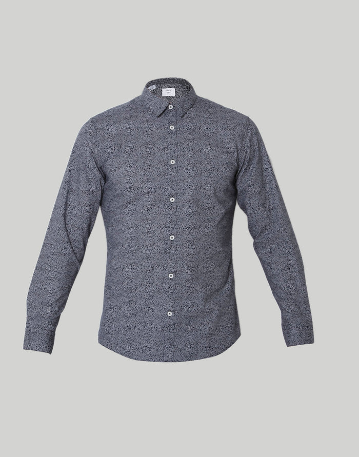 Black Printed Full Sleeves Shirt