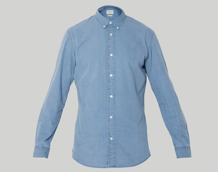 Blue Check Full Sleeves Shirt