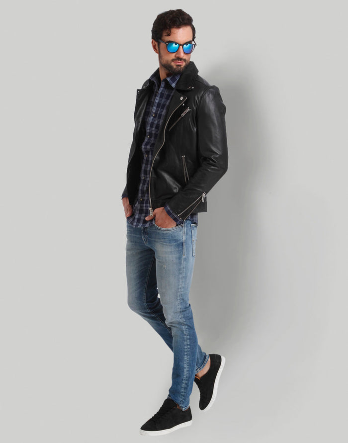 Blue Check Full Sleeves Shirt