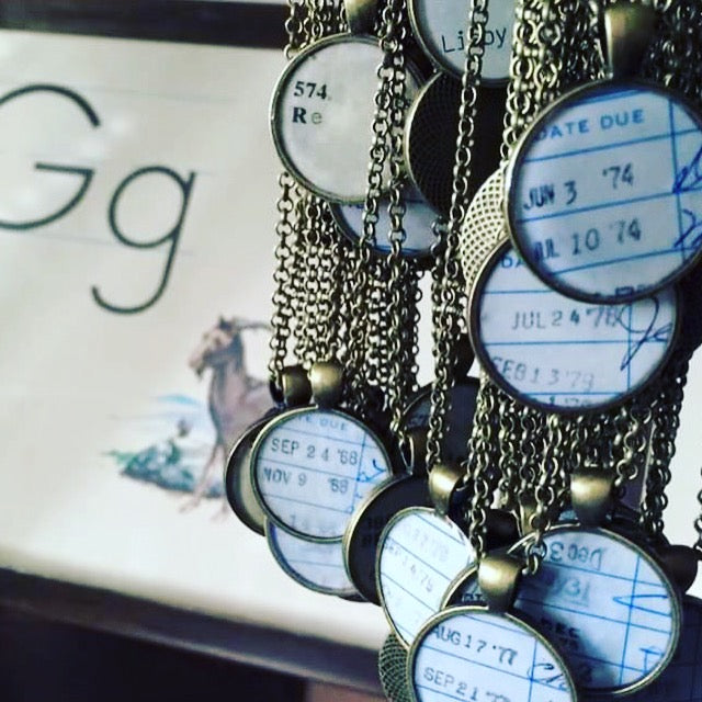 Book Lover Necklace -- Date Due September 26