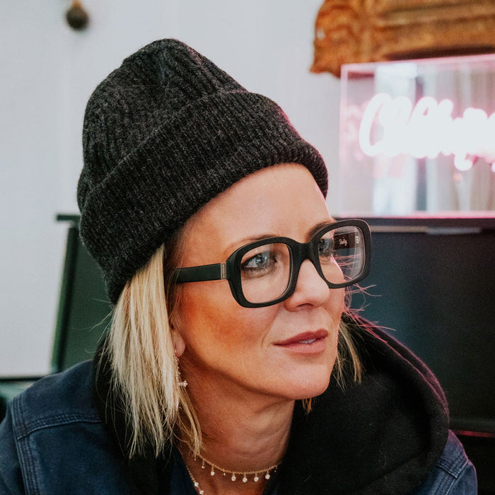 Caddis Shelby Black Reading Glasses