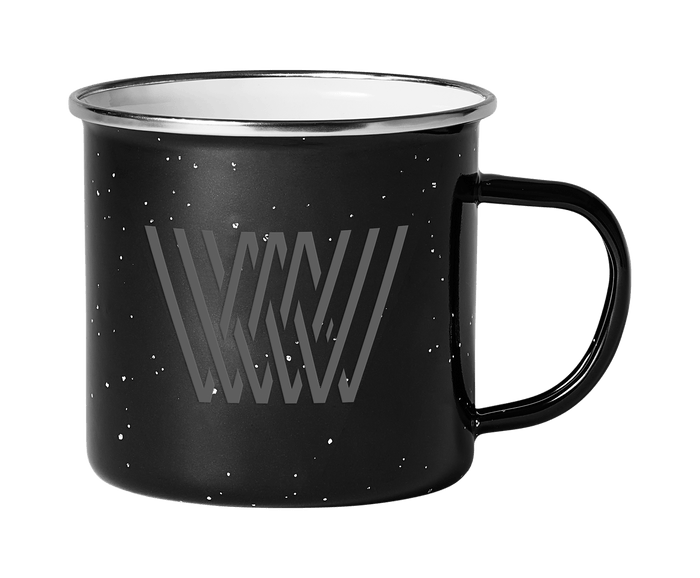 Front view of Camp Mug in Black Night