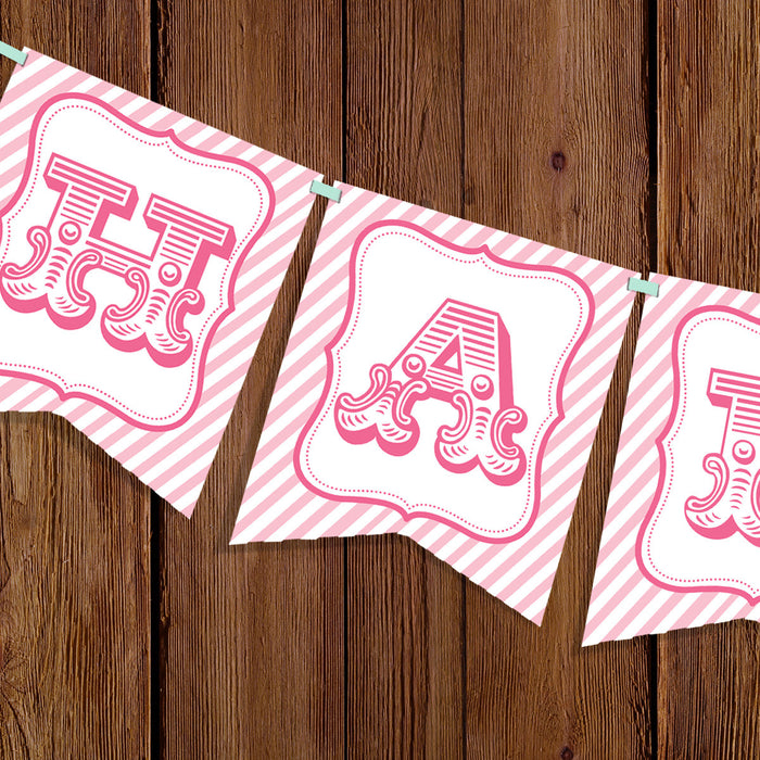 Carousel Birthday Party Happy Birthday Banner