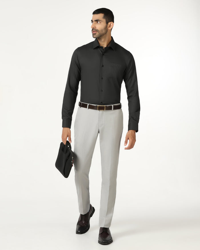 Charcoal Non Iron Textured Shirt - P31