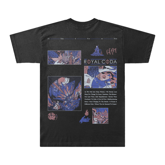 royal coda Collage - Black T-Shirt back