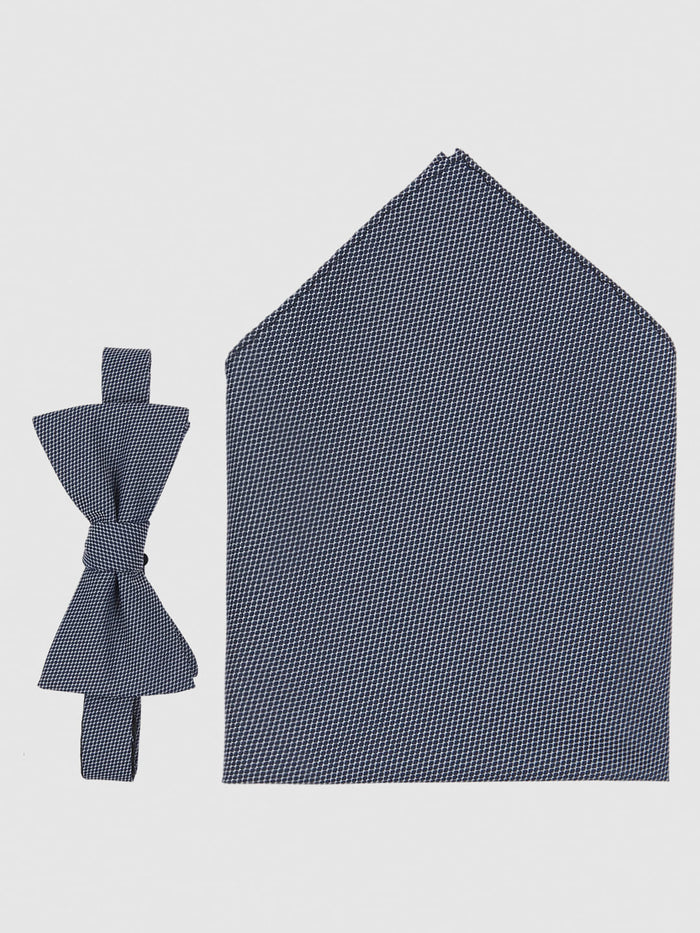 Dark Navy Printed Bow Tie