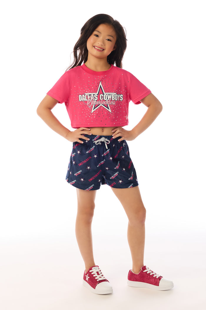 DCC Cropped Tee in Hot Pink