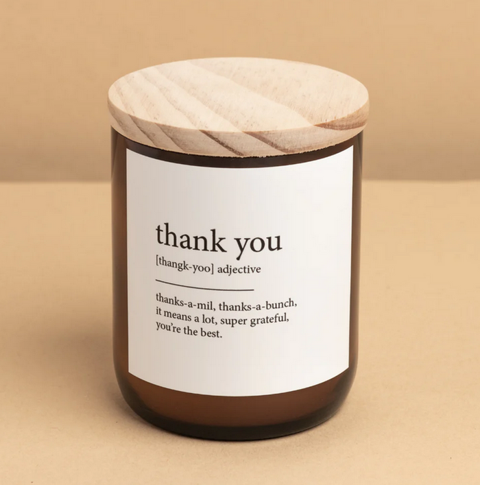 Dictionary Candle - Thank You