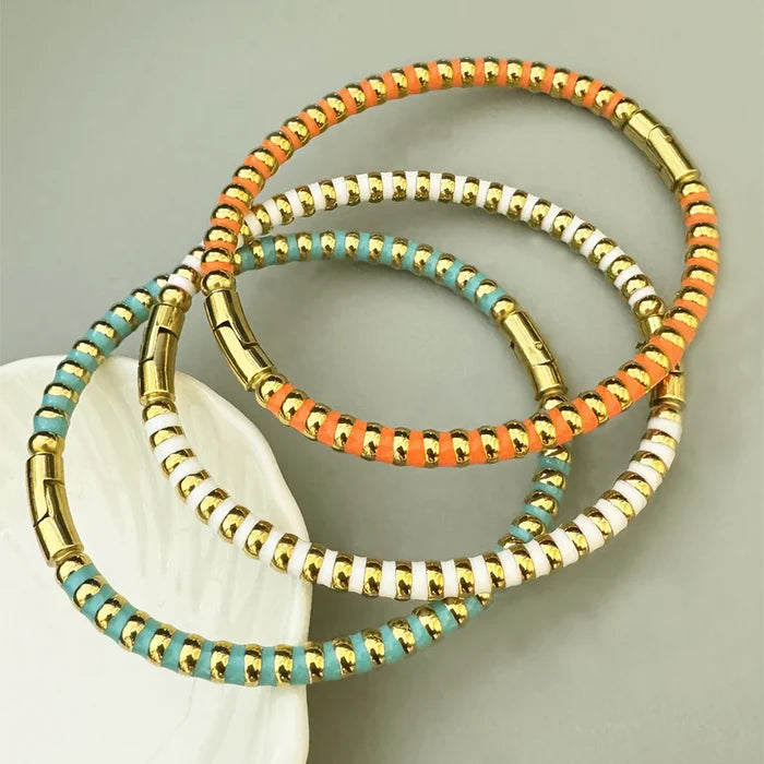 Enamel Stripe Bracelets