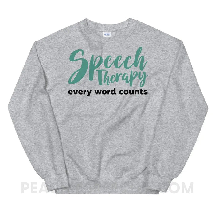 Every Word Counts Classic Sweatshirt - Sport Grey / S - Hoodies & Sweatshirts peachiespeechie.com