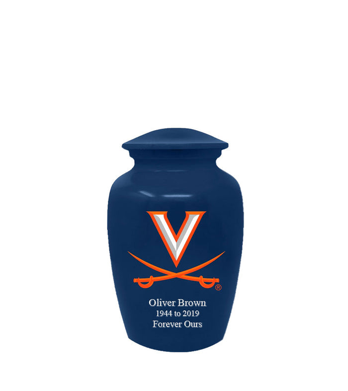 Fan Series - University of Virginia Cavaliers Blue Memorial Cremation Urn - IUVRG100