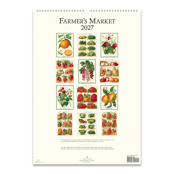 Farmer's Market Wall Calendar 2027