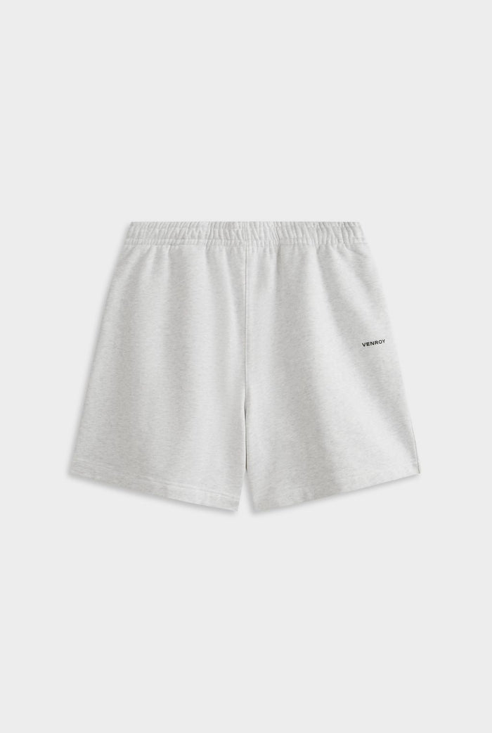 Fleece Track Short - Light Grey Marl