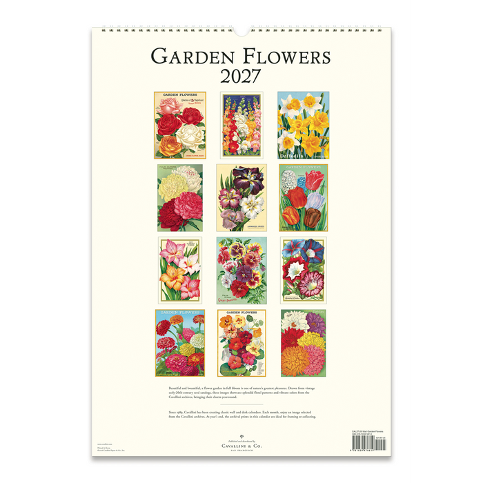 Garden Flowers Wall Calendar 2027