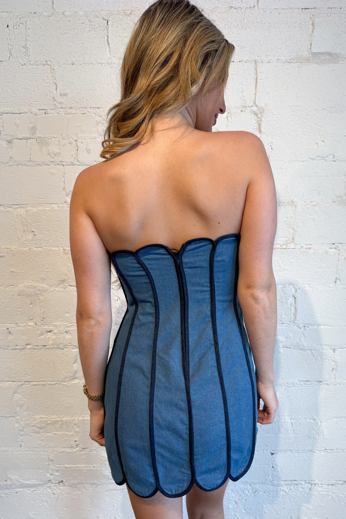 Georgia Denim Dress, adeline boutique, dallas boutique, boutique