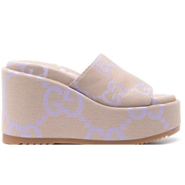 Gucci GG Supreme 120mm Platform Sandals - Runway Catalog