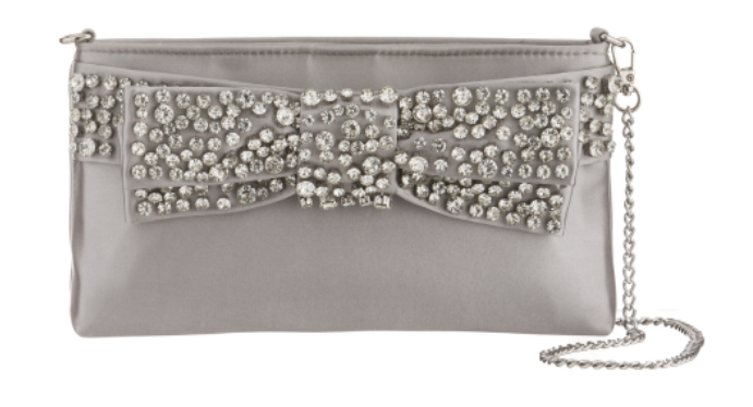Gold + Silver Bow Clutch Bag
