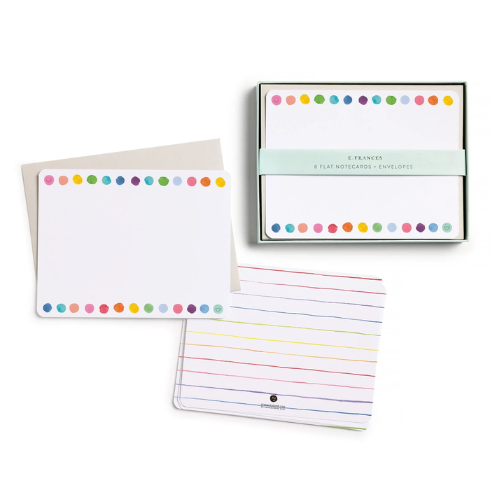 Happy Dots Flat Notecards Set 8