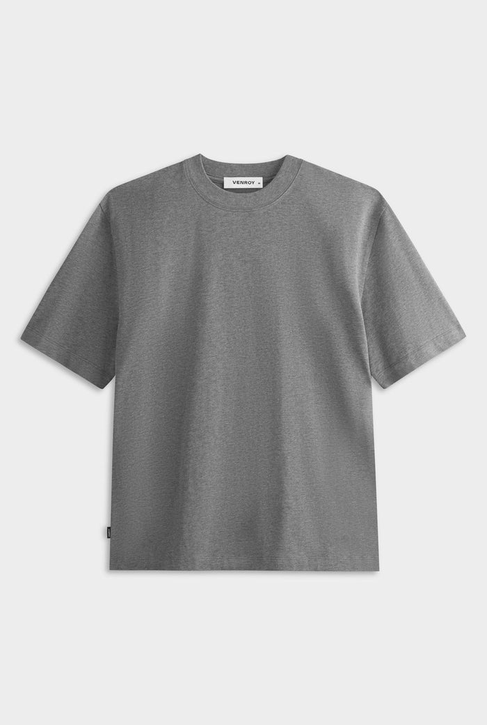 Heavyweight Standard Cotton T Shirt - Dark Grey Marl