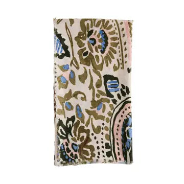 Ivory Abstract Raw Edge Lightweight Scarf