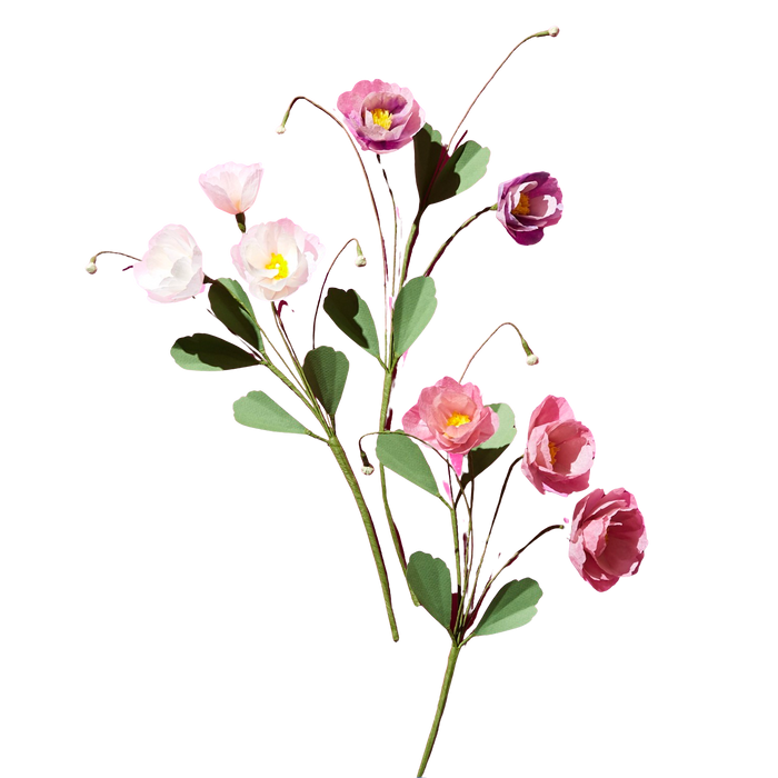 Japanese Anemone Paper Flower - Double Bloom