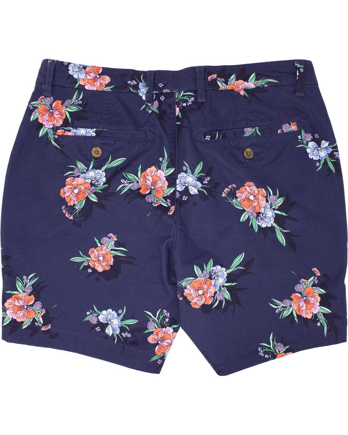 JOHN OXFORD HARMONY FLAT FRONT SHORT - NAVY
