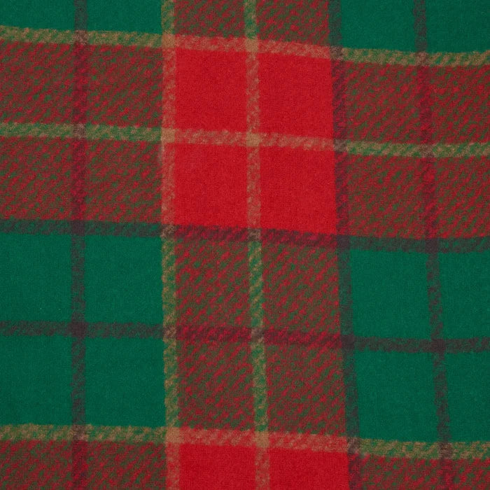 Kylie Windowpane Red Plaid Fringe Scarf
