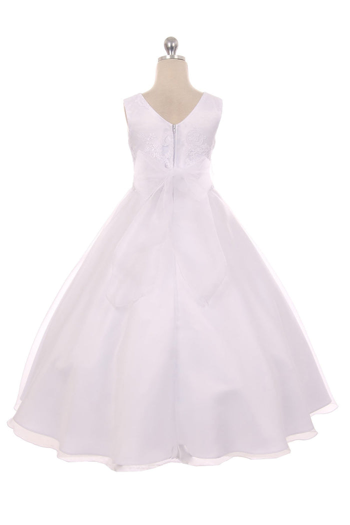Girl Lace Applique Flowergirl Dress - AS418 Kids Dream