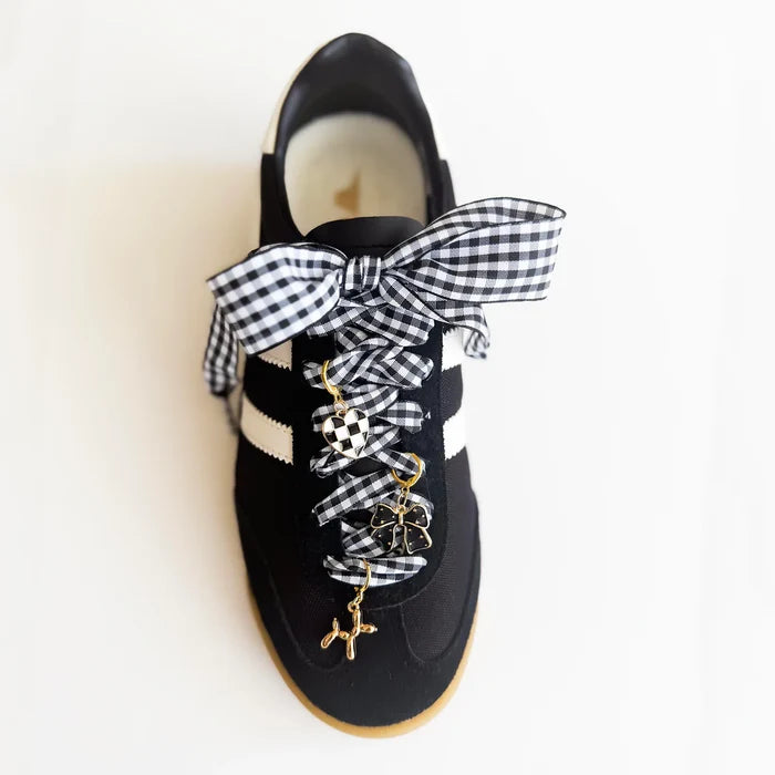 Ladybug Sneaker Charm Set – Red Bow, Black Heart & Bow Shoe Accessories