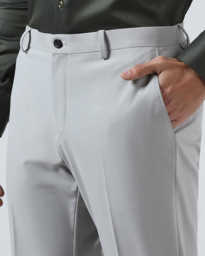 Light Grey Two Piece Solid Suit - Hedra