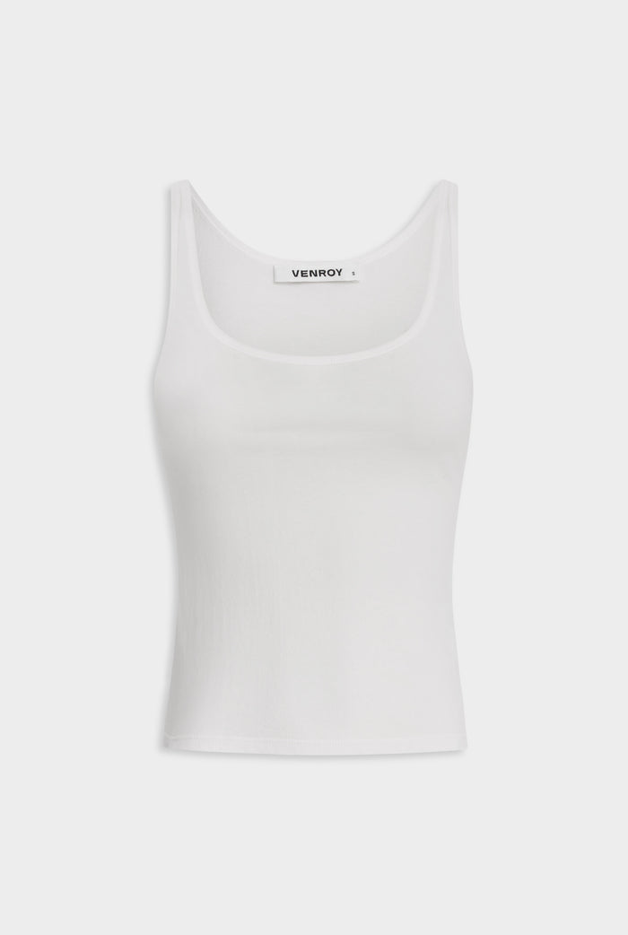 Lightweight Cotton Tank - White