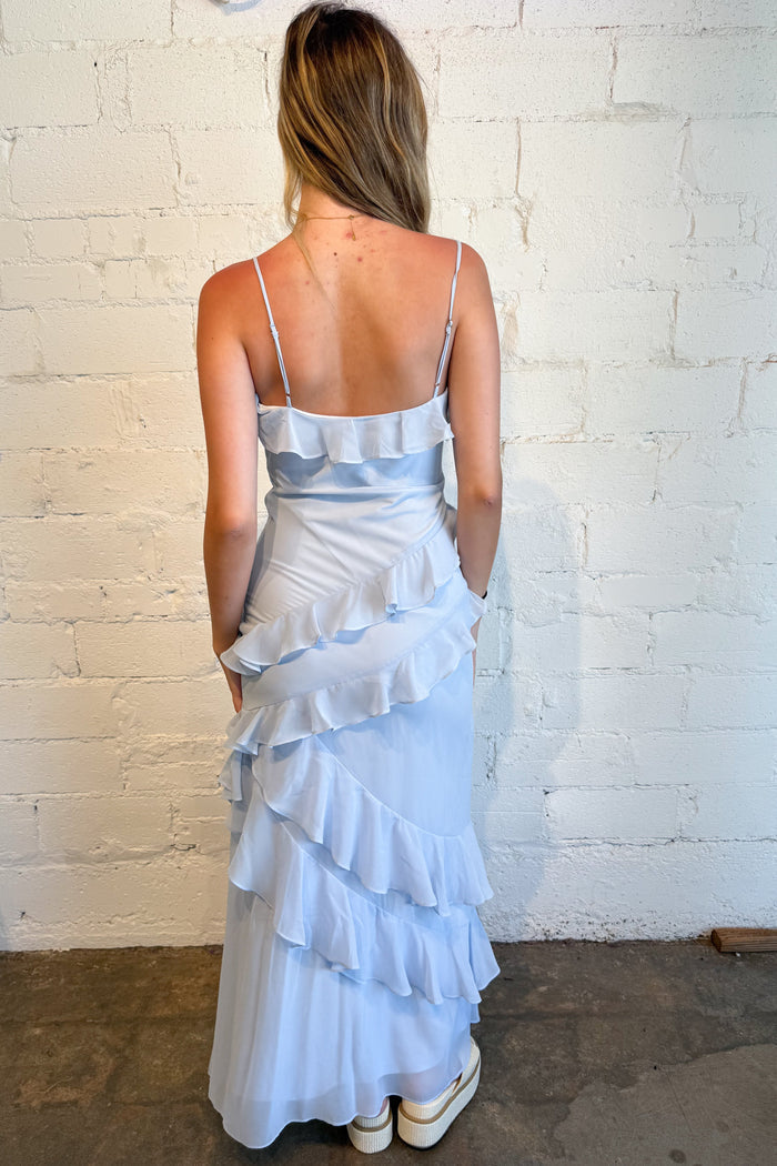 Oceanfront Maxi Dress Back, adeline boutique, dallas boutique, dallas boutique