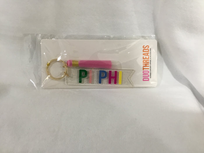 Pi Beta Phi Multicolored Keychain