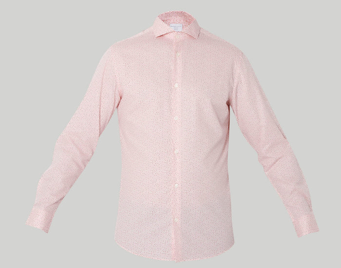 Pink Printed Full Sleeves Shirt