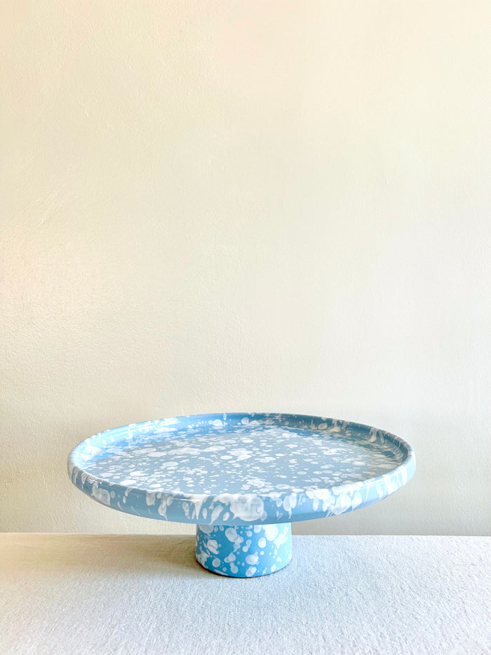 Pompeii Footed Cake Plate - Sky - 12.5"