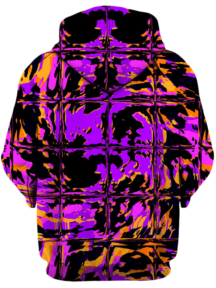 Purple Blackout Rave Glitch Unisex Zip-Up Hoodie Big Tex Funkadelic Epic Hoodie