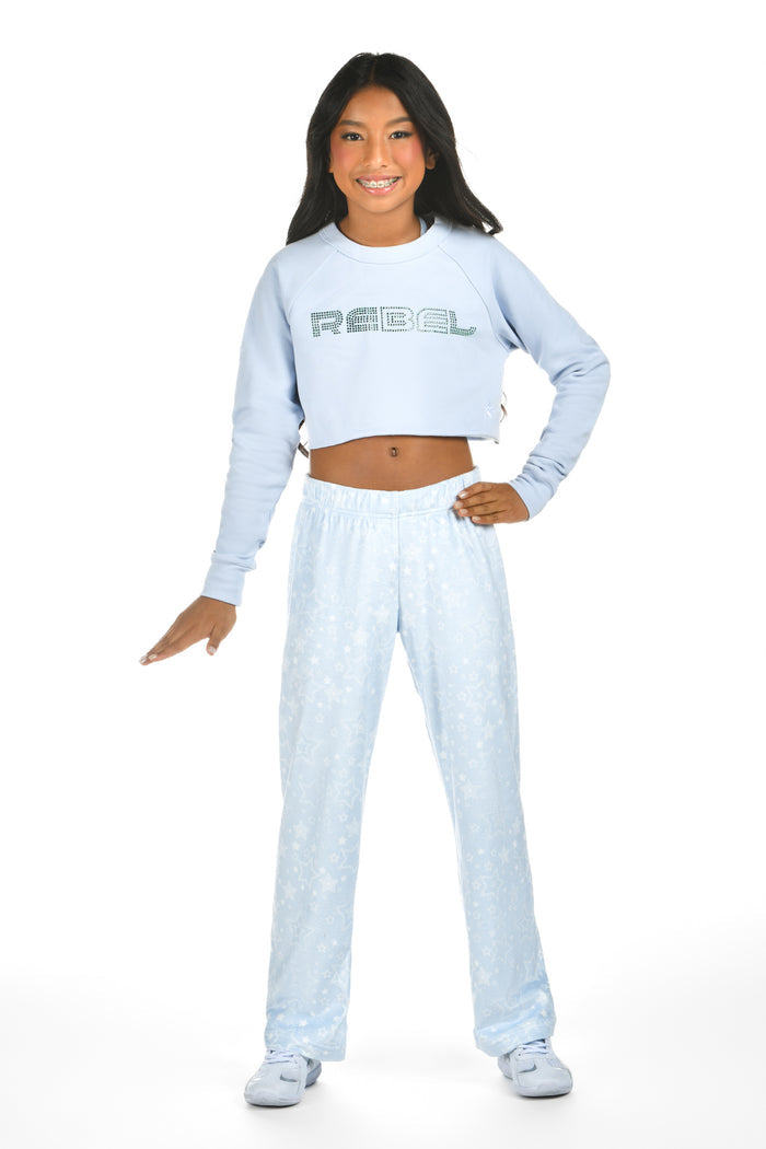 Rebel Level® Cropped Pullover in Winter Sky