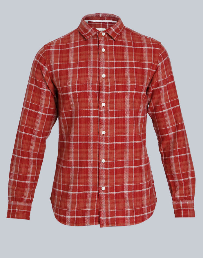 Red Check Full Sleeves Shirt