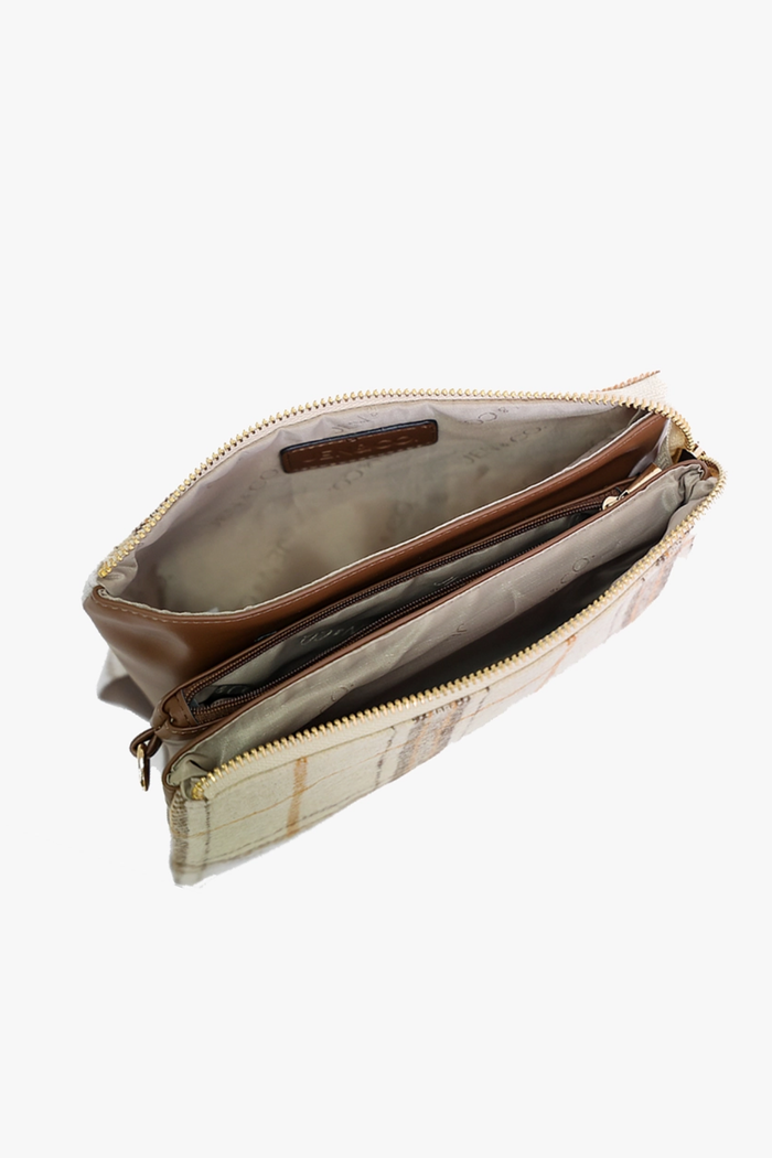 Riley Monogrammable 3-Compartment Crossbody & Wristlet-Navy