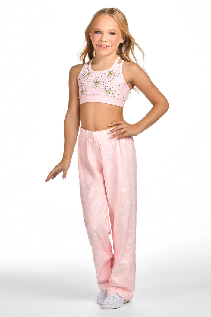 Stargazer Sports Bra in Powder Pink