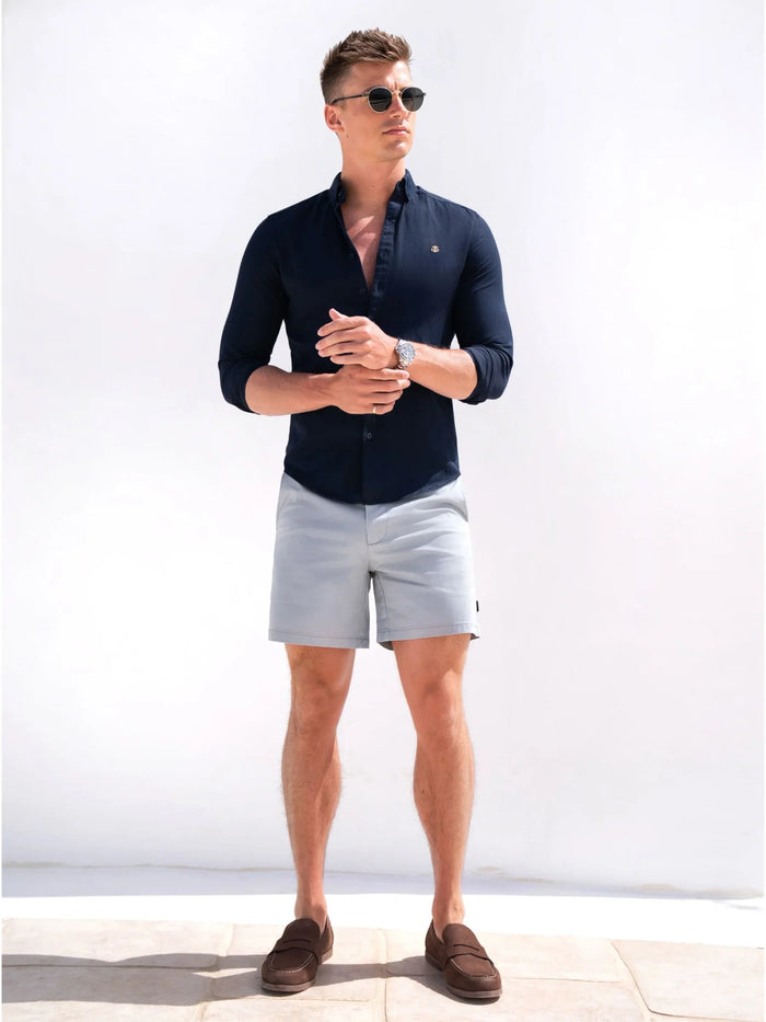 Stretch Chino Shorts - Grey