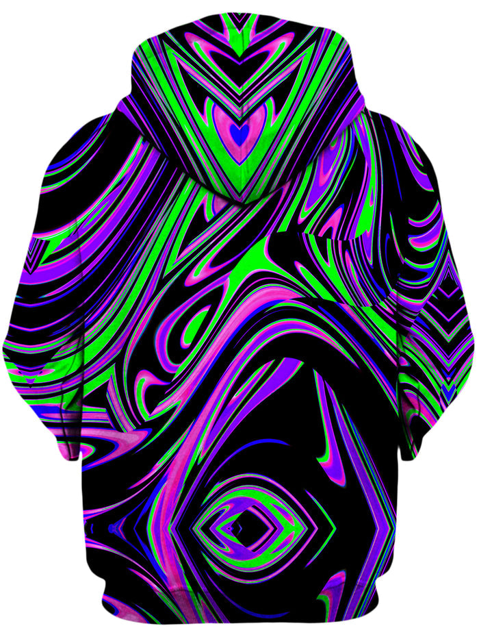Violet and Lime Blackout Drip Unisex Zip-Up Hoodie Big Tex Funkadelic Epic Hoodie