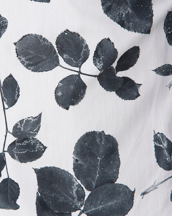 White Floral Print Full Sleeves Shirt