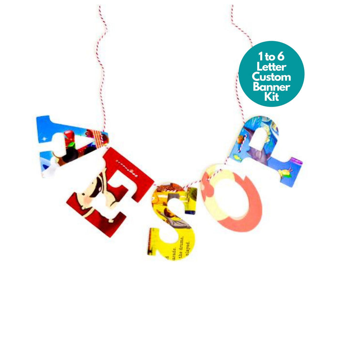 1-8 Letter DIY Custom Board Book Garland Kit