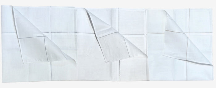 100% Cotton Satin-Fold Handkerchief | Soft Washed & Mercerised