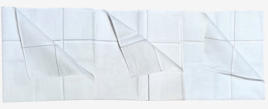 100% Cotton Satin-Fold Handkerchief | Soft Washed & Mercerised